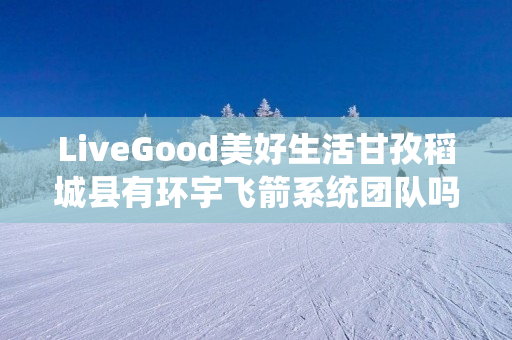 LiveGood美好生活甘孜稻城县有环宇飞箭系统团队吗