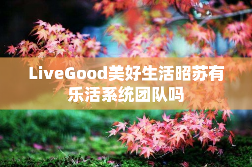 LiveGood美好生活昭苏有乐活系统团队吗