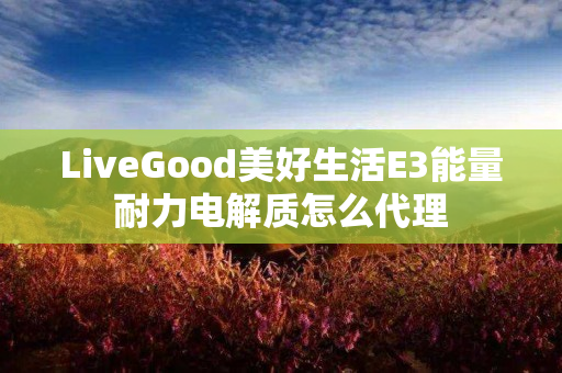 LiveGood美好生活E3能量耐力电解质怎么代理