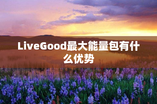 LiveGood最大能量包有什么优势